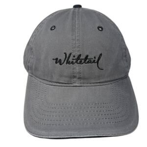 Whitetail Slideback Baseball Cap Gray One Size Adjustable Ouray Sportswear